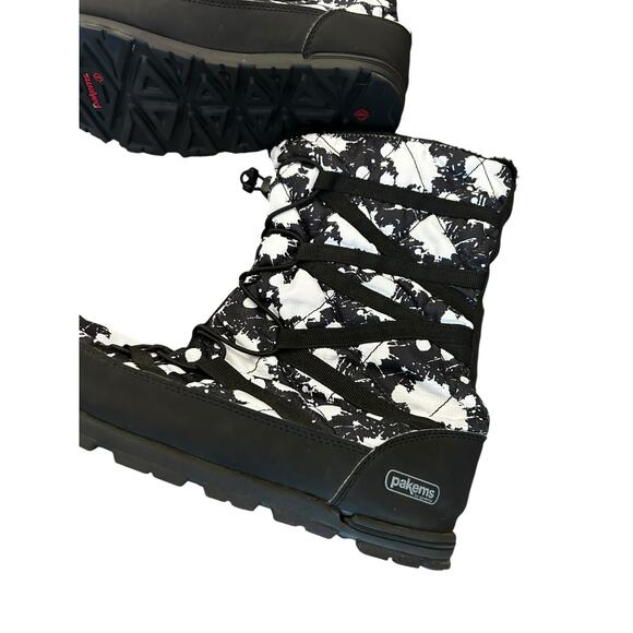 Pakems Women’s Lightweight Packable Ski Winter Boots Mid Calf- Cortina Paint - Picture 3 of 7
